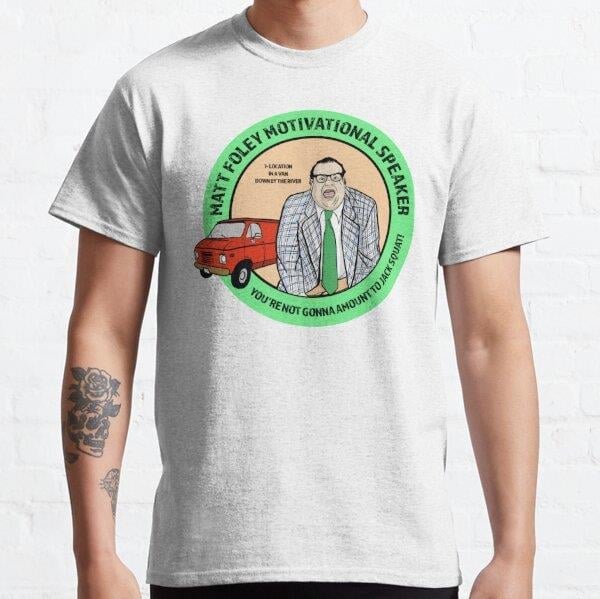 Chris Farley as Matt Foley Motivational Speaker Tasarım Baskılı T-Shirt (bol kalıp tişört)
