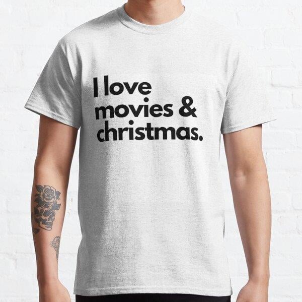 Christmas movies Tasarım Baskılı Tişört (Bol kalıp t-shirt)