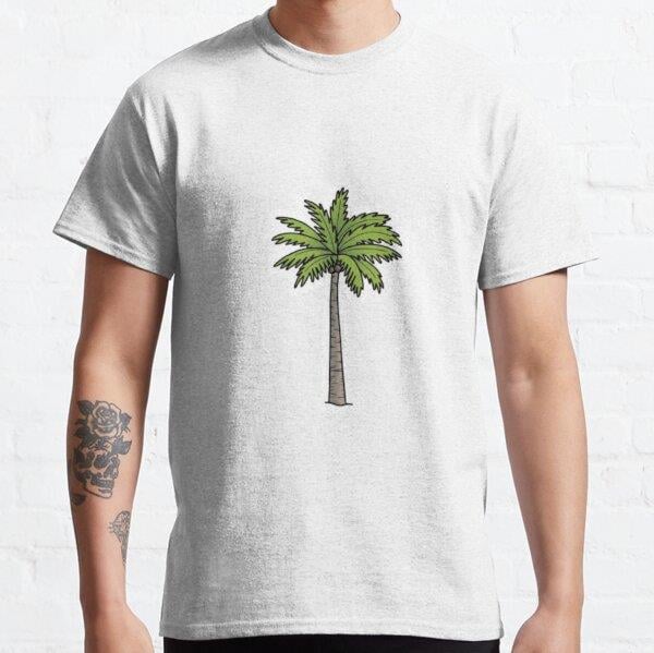 coconut tree Tasarım Baskılı T-Shirt (Bol kalıp tişört)