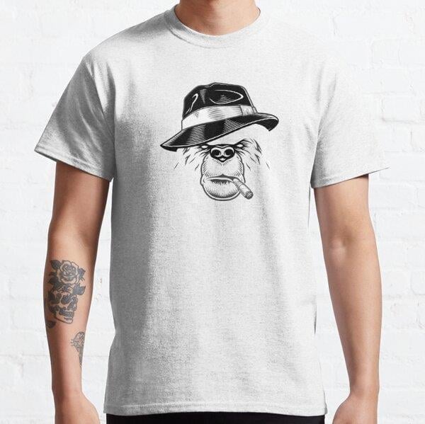 Cool Bear Wearing Hat Legendary Animals Grizzly Bear  Tasarım Baskılı Tişört (Bol kesim t-shirt)