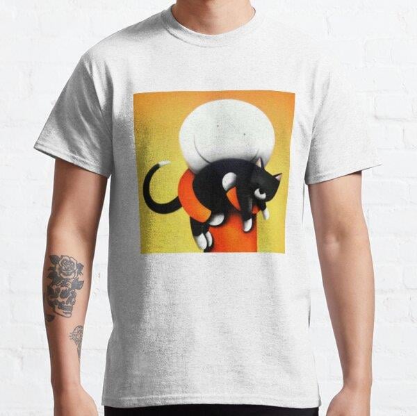 Cradle A Cat Tasarım Baskılı Tişört (bol kalıp t-shirt)