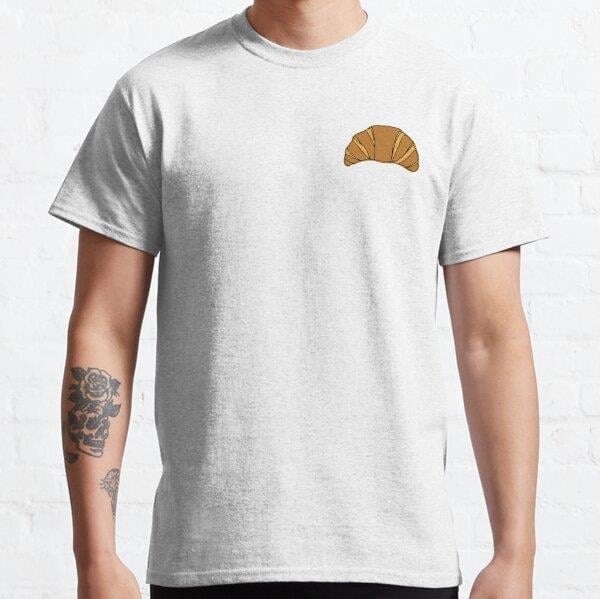 Croissant Station Tasarım Baskılı T-Shirt (bol kalıp tişört)