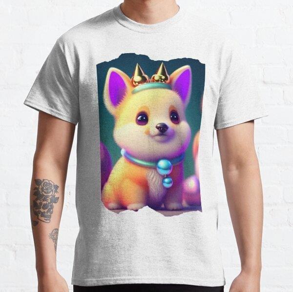 cute animals, animal,animals,legendary animals, cute dog Tasarım Baskılı Tişört (Bol kesim t-shirt)