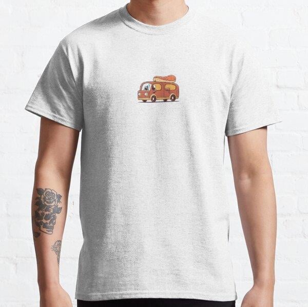 cute car sausage Tasarım Baskılı Tişört (Bol kesim t-shirt)