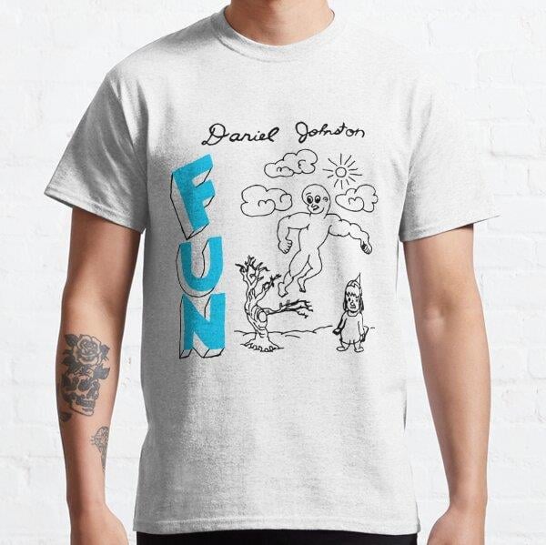 Daniel Johnston - FUN Tasarım Baskılı Tişört (Bol kalıp t-shirt)