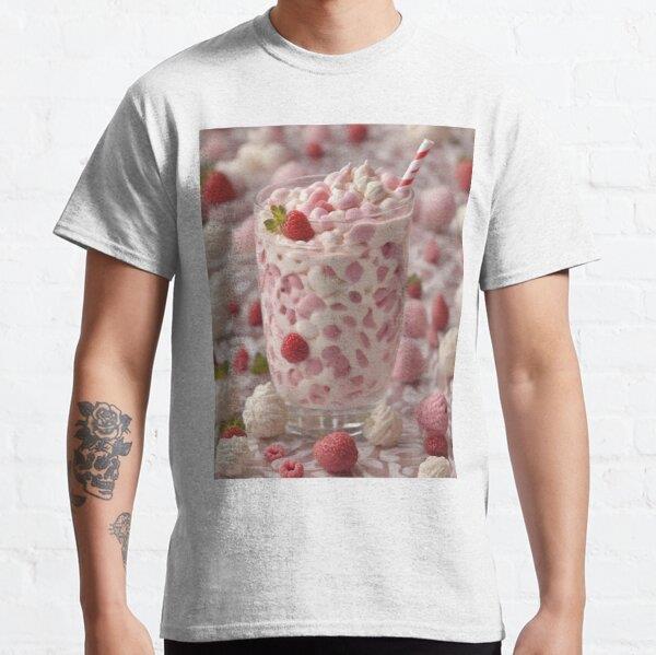 Delicious Colorful Smoothie Pattern Tasarım Baskılı Tişört (bol kalıp t-shirt)