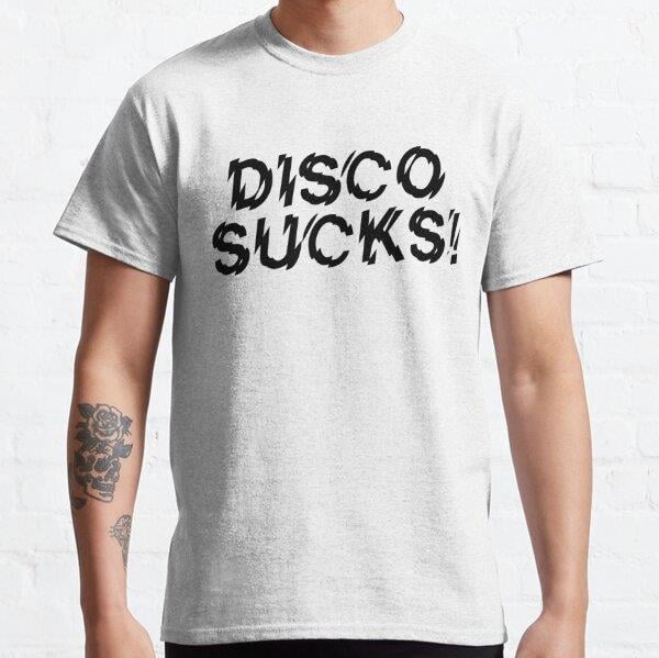 Disco sucks! music statement Tasarım Baskılı Tişört (Bol kalıp t-shirt)