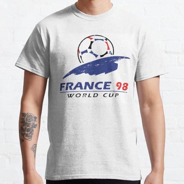 Disressed France 98 Tasarım Baskılı T-Shirt (bol kalıp tişört)