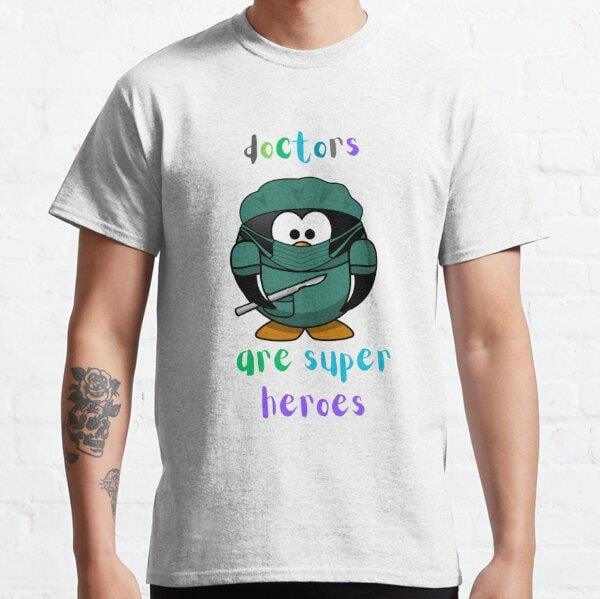 Doctors Are Super Heroes Tasarım Baskılı Tişört (bol kalıp t-shirt)