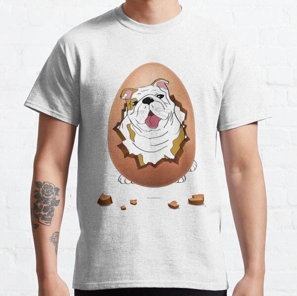 Dog In The Egg Tasarım Baskılı Tişört (Bol kesim t-shirt)