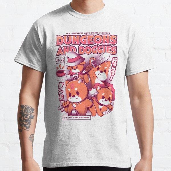 Dungeon and Doggies Tasarım Baskılı Unisex Tişört (Bol kalıp t-shirt)