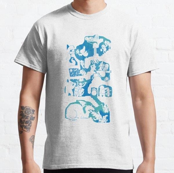 Dungeon Crawlers Tasarım Baskılı T-Shirt (bol kalıp tişört)
