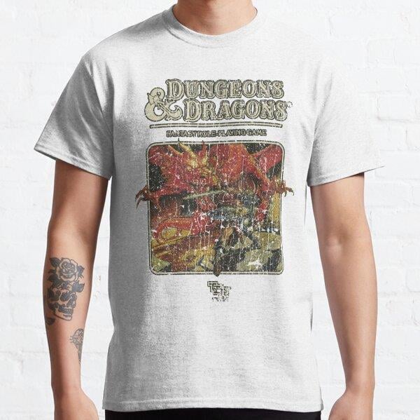Dungeons - Dragons 1974 Tasarım Baskılı T-Shirt (bol kalıp tişört)