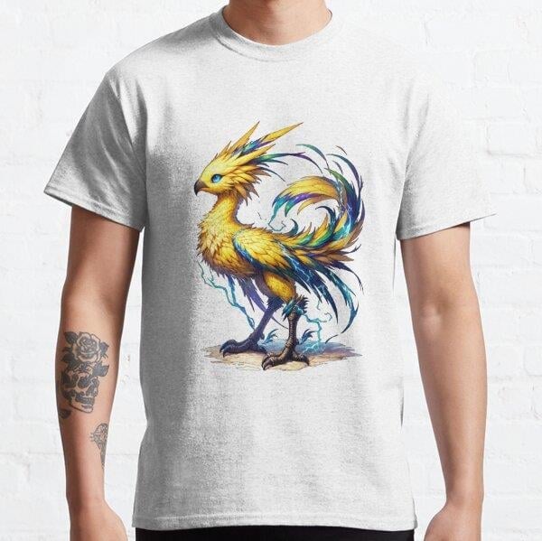Electric Chocobo Tasarım Baskılı Tişört (Bol kesim t-shirt)