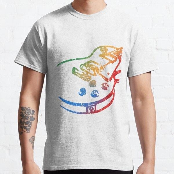 Electric Guitar Body Les Paul Tasarım Baskılı T-Shirt (bol kalıp tişört)