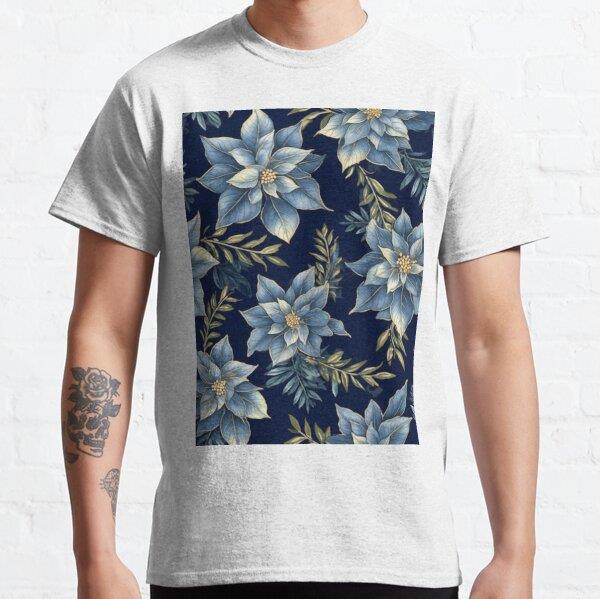 Elegant Petal Harmony Floral Patterns Tasarım Baskılı Tişört (bol kalıp t-shirt)