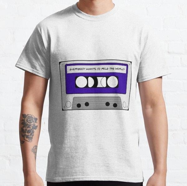 Everybody Wants To Rule The World - Cassette Tasarım Baskılı T-Shirt (bol kalıp tişört)