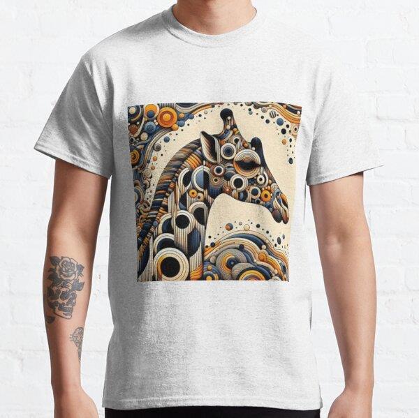 Exoctic Abstract Giraffe Print Patterns  Tasarım Baskılı Tişört (bol kalıp t-shirt)