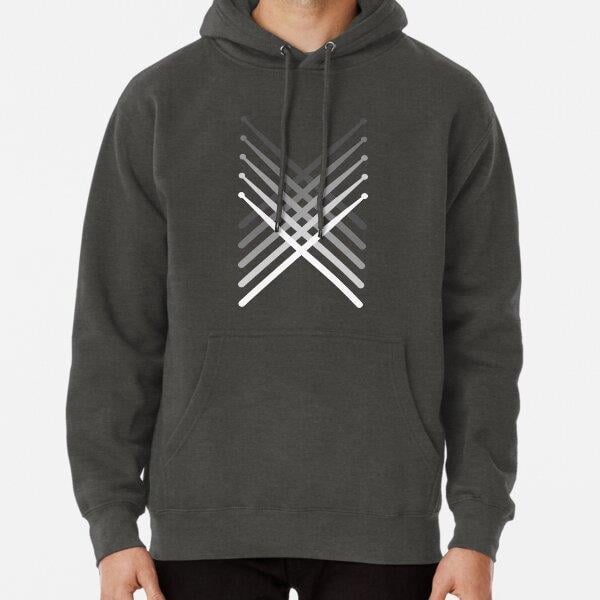 Fading Percussion Drum Sticks Tasarım Baskılı Kapşonlu Sweatshirt