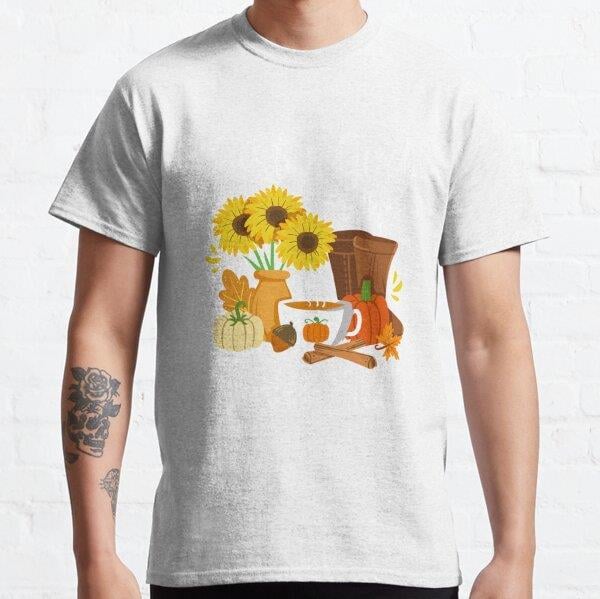 Fall Autumn Fall Season Tasarım Baskılı Tişört (Rahat kalıp t-shirt)