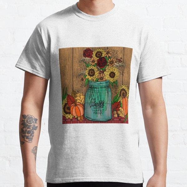 Fall Bouquet Tasarım Baskılı Tişört (Rahat kalıp t-shirt)