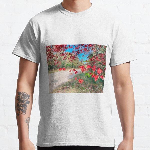 Fall drive along M-119 Tasarım Baskılı Tişört (Rahat kalıp t-shirt)