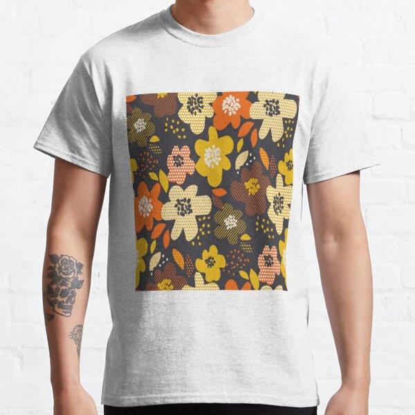 fall floral Tasarım Baskılı Tişört (Rahat kalıp t-shirt)