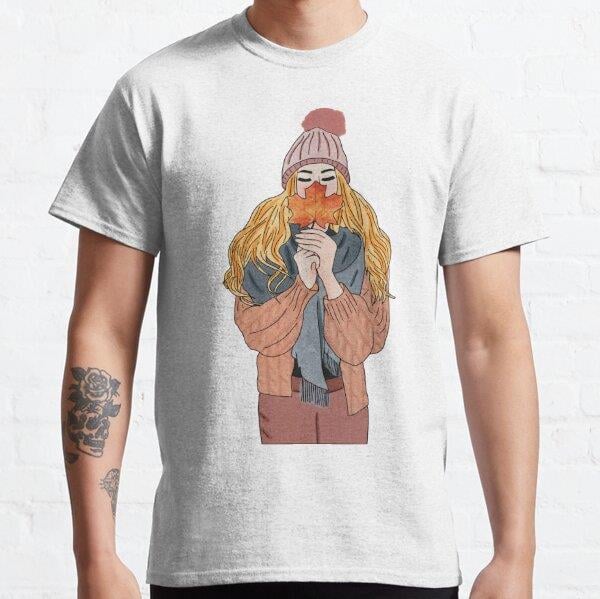 Fall girl Tasarım Baskılı Tişört (Rahat kalıp t-shirt)