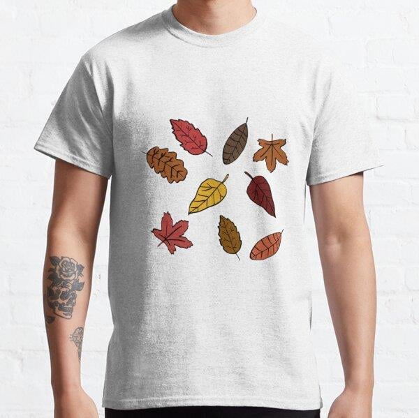 Fall leaves Tasarım Baskılı Tişört (Rahat kalıp t-shirt)