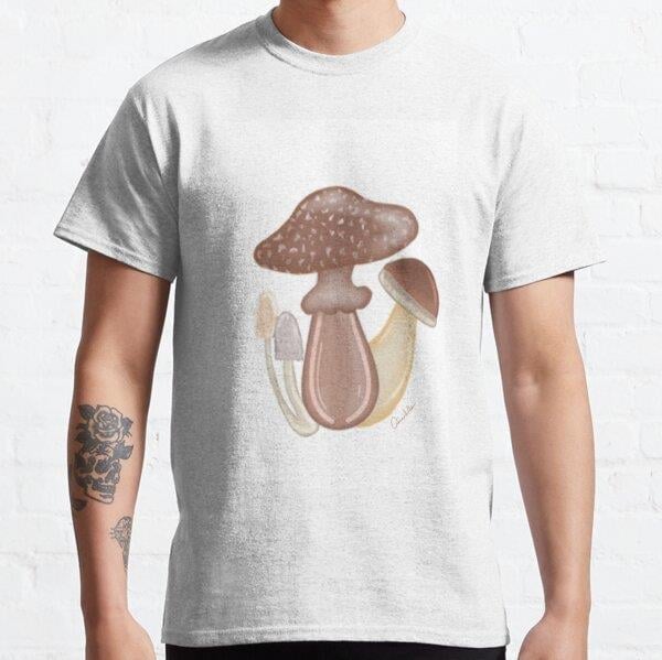 Fall Mushrooms Tasarım Baskılı Tişört (Rahat kalıp t-shirt)