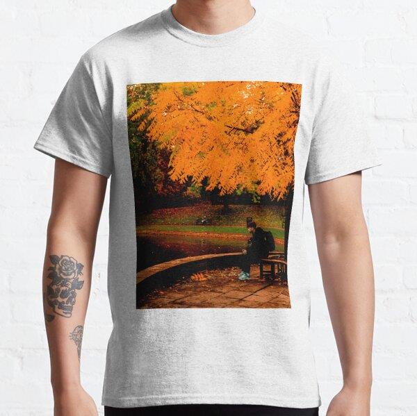 Fall Park Tasarım Baskılı Tişört (Rahat kalıp t-shirt)