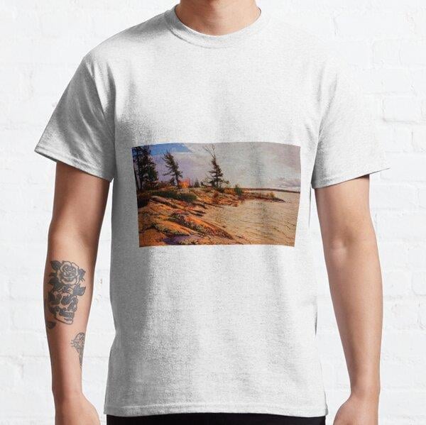Fall Shoreline Tasarım Baskılı Tişört (Rahat kalıp t-shirt)