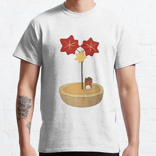 Fall Tanuki Tasarım Baskılı Tişört (Rahat kalıp t-shirt)