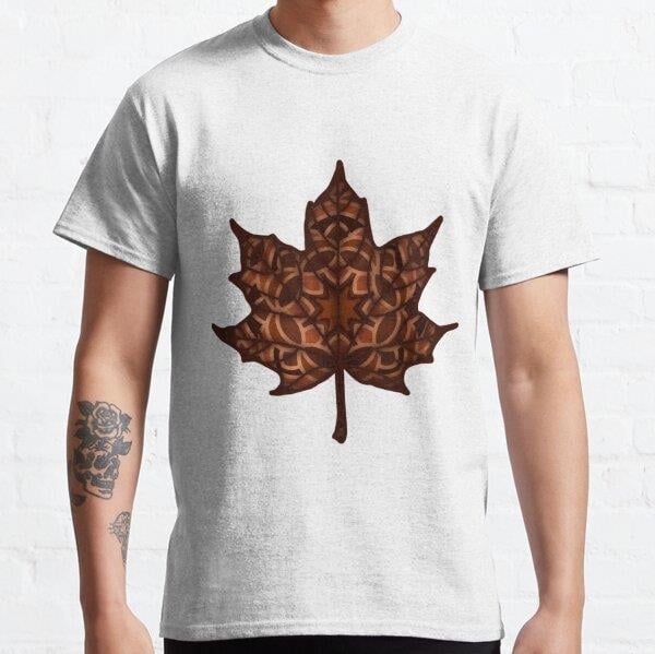 Falling Leaves Tasarım Baskılı Tişört (Rahat kalıp t-shirt)