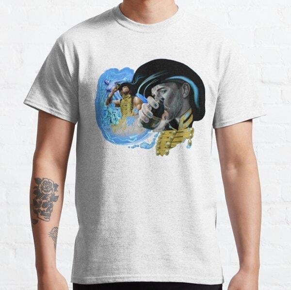 Falling Waters Tasarım Baskılı Tişört (Rahat kalıp t-shirt)