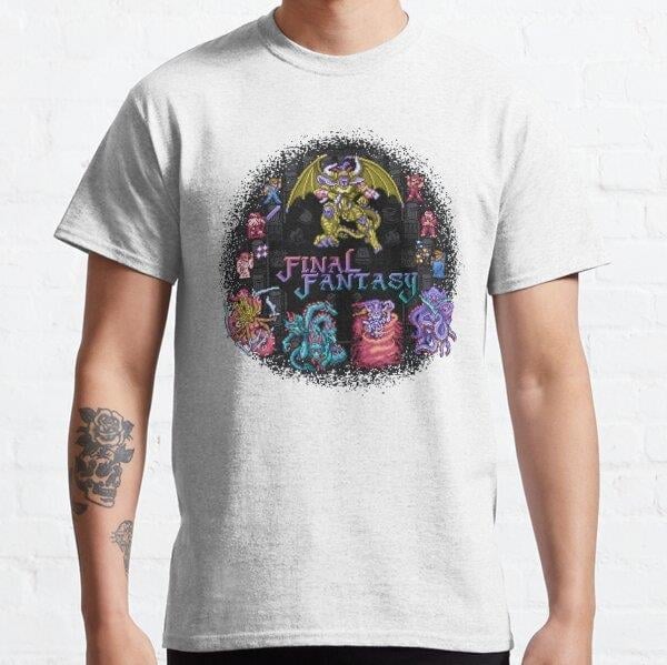 Fantasy Final Tasarım Baskılı Unisex Tişört (Bol kalıp t-shirt)