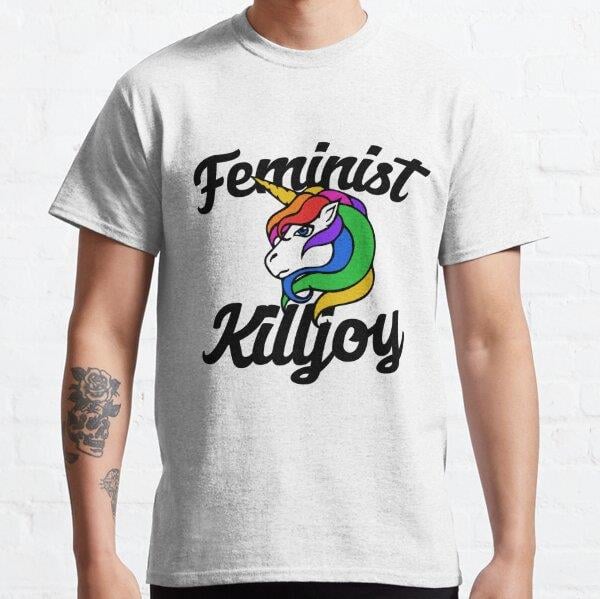 Feminist Killjoy Unicorn Art Tasarım Baskılı Tişört (Bol kesim t-shirt)