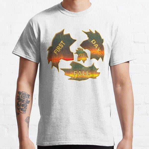FIRST DAY OF FALL Tasarım Baskılı Tişört (Rahat kalıp t-shirt)