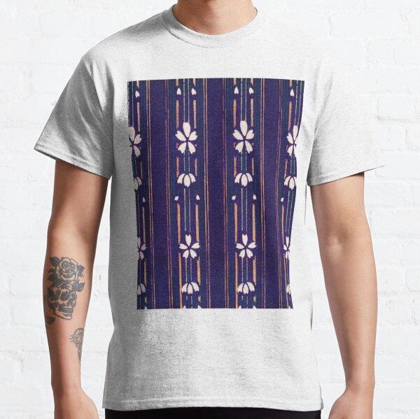 Floral lines minimalistic pattern Tasarım Baskılı Tişört (bol kalıp t-shirt)