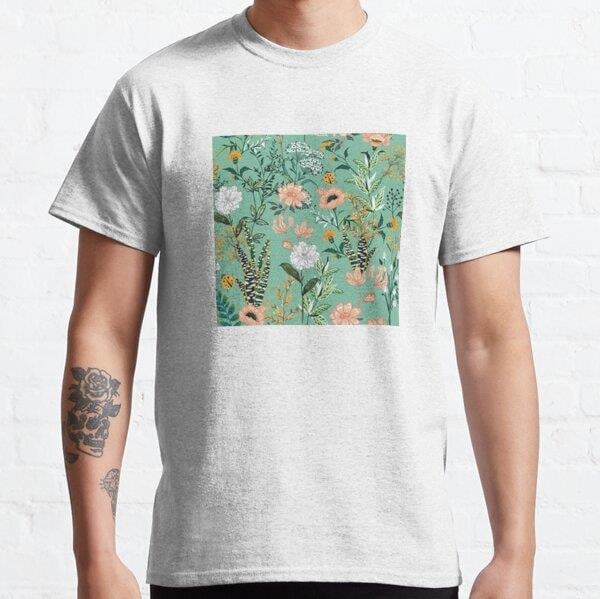 Floral pattern-fall, fall autumn, fall plaid Tasarım Baskılı Tişört (Rahat kalıp t-shirt)