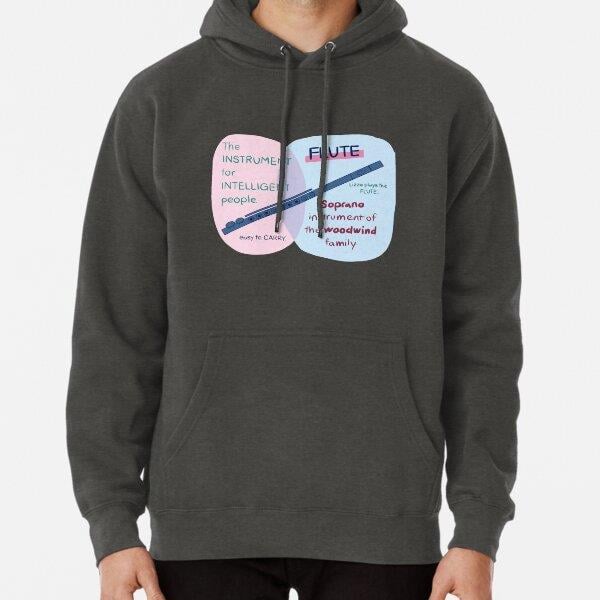 Flute Sticker Tasarım Baskılı Kapşonlu Sweatshirt