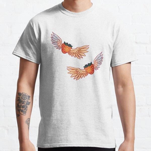 Flying Celeste Strawberry Tasarım Baskılı Unisex Tişört (Bol kalıp t-shirt)