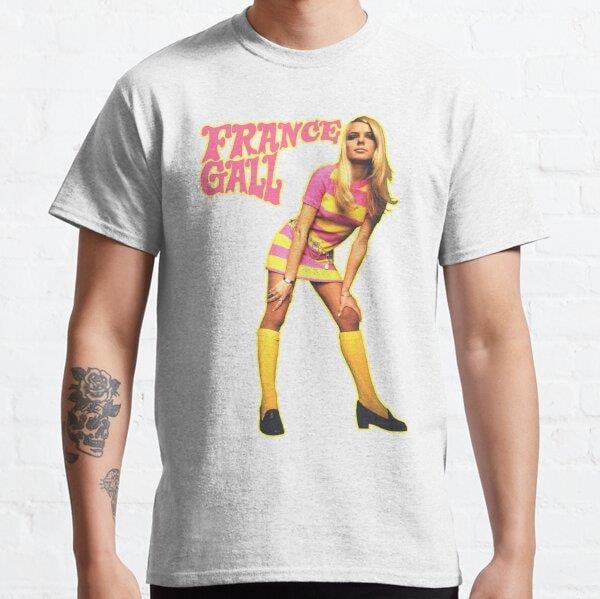 FRANCE GALL Tasarım Baskılı Tişört (Bol kalıp t-shirt)