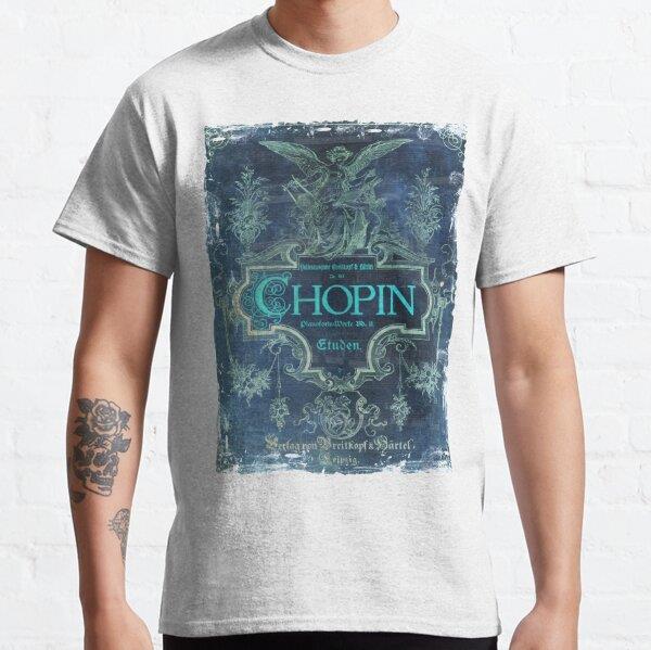 Frederick Chopin Blue Tasarım Baskılı T-Shirt (bol kalıp tişört)