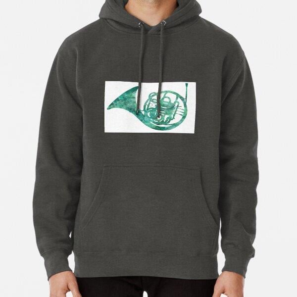 French horn Tasarım Baskılı Kapşonlu Sweatshirt