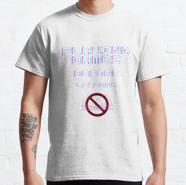 Games are better than lesson Tasarım Baskılı Unisex Tişört (Bol kalıp t-shirt)