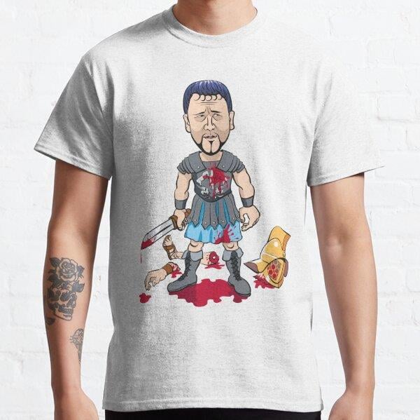 Gladiator Tasarım Baskılı Tişört (Bol kalıp t-shirt)