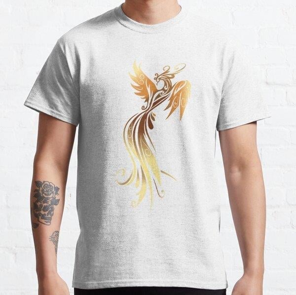 Golden Phoenix Tasarım Baskılı Tişört (Bol kesim t-shirt)