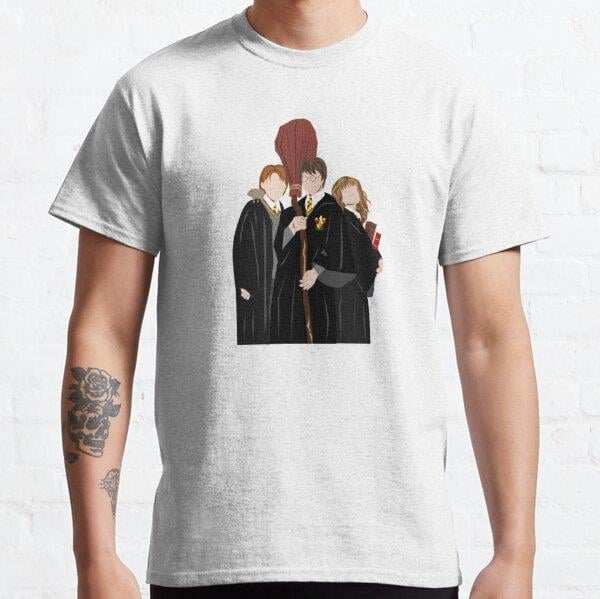 Golden Trio Tasarım Baskılı T-Shirt (bol kalıp tişört)