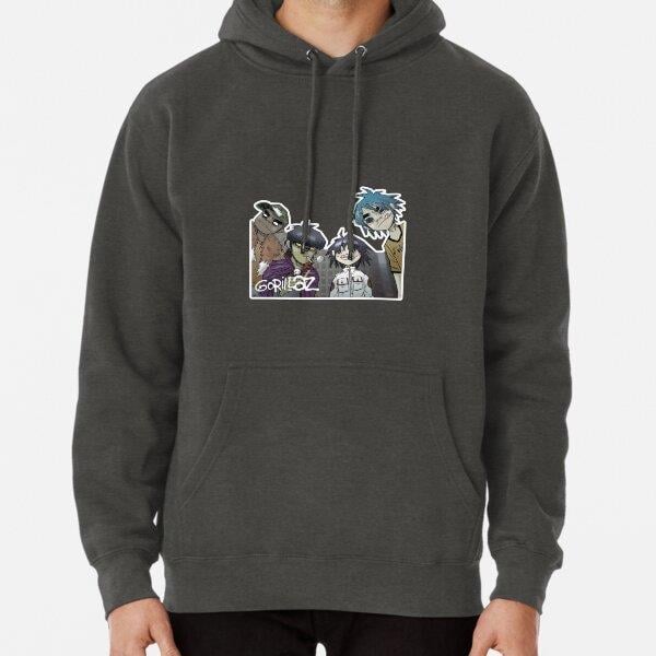 gorillaz sticker Tasarım Baskılı Kapşonlu Sweatshirt